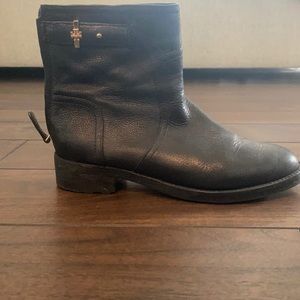 Tory Burch black leather boots.
